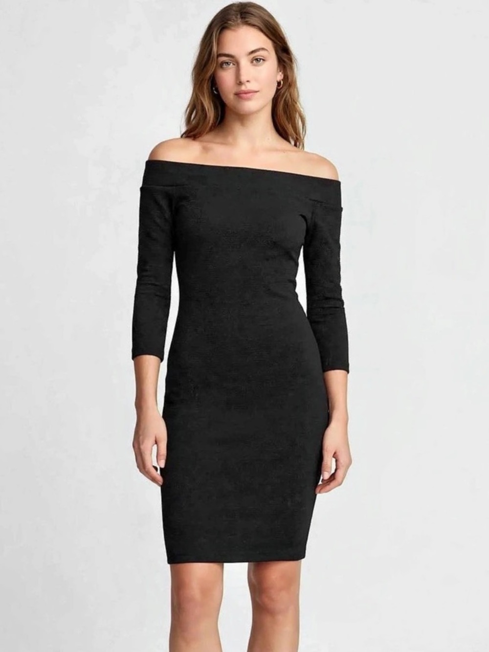 Express Off-Shoulder Mini Dress in Black Size Small